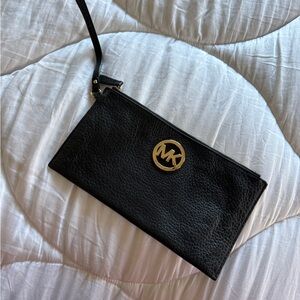 Michael Kors Black Wristlet Clutch